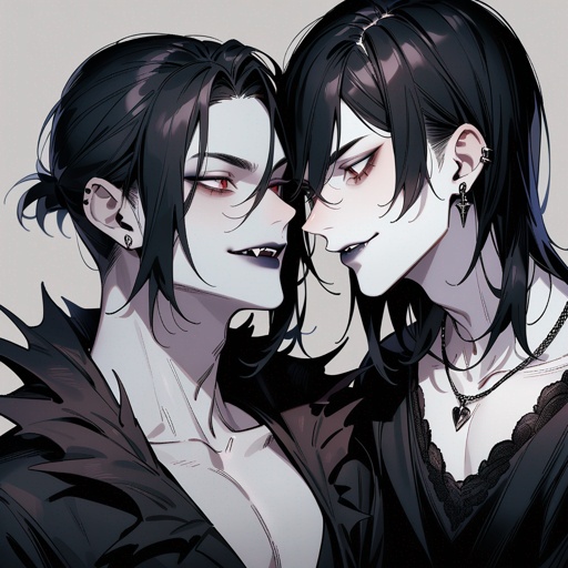 Pale-skin, teen, male, masculine, gothic, vampire, black-hair, black-scalara