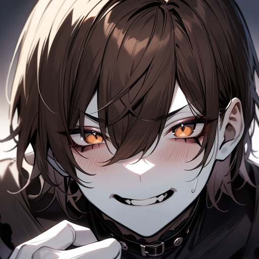 White skin, brown eyes, brown hair, male, gothic, male, face ing camera