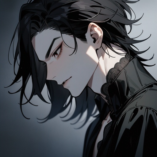 Pale, teen, male, masculine, vampire, black-hair, dark-eyes, Profile Picture