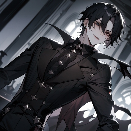 Pale, teen, male, masculine, gothic, vampire, black-hair, dark-eyes