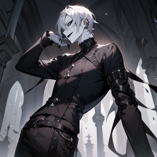 White skin, black eyes, male, gothic, male edgy