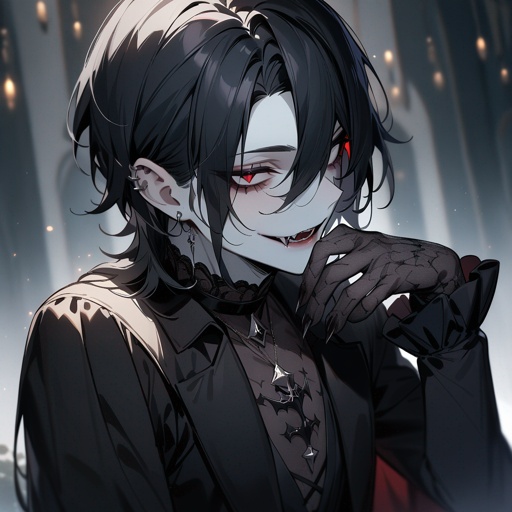 Pale-skin, male, gothic, vampire, black-hair